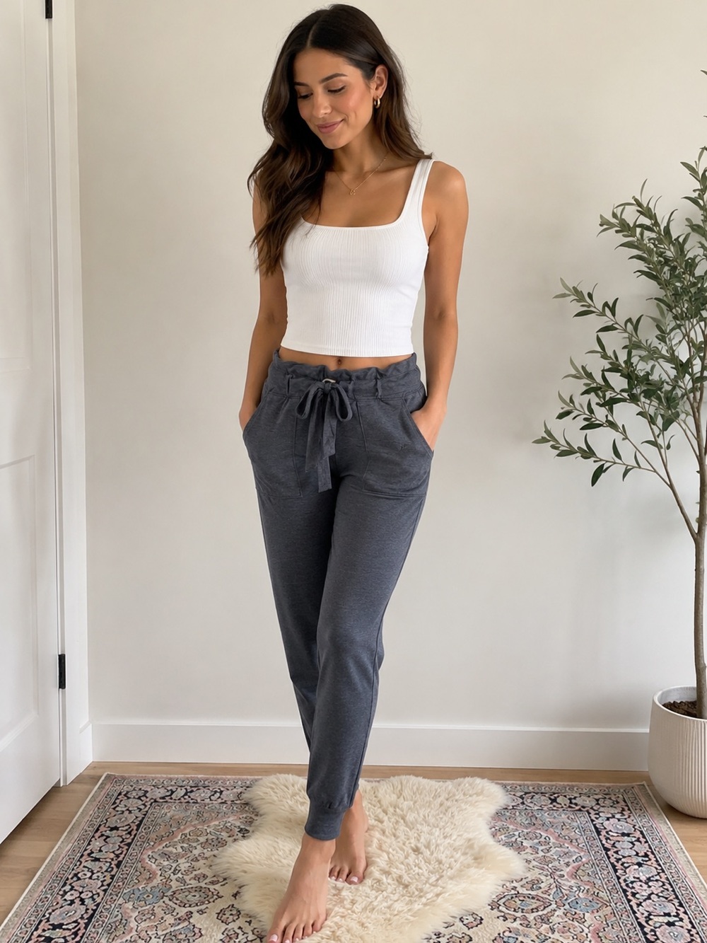 Victoria’s Secret ultra soft drawstring joggers. Gray. Size small - Picture 1 of 4